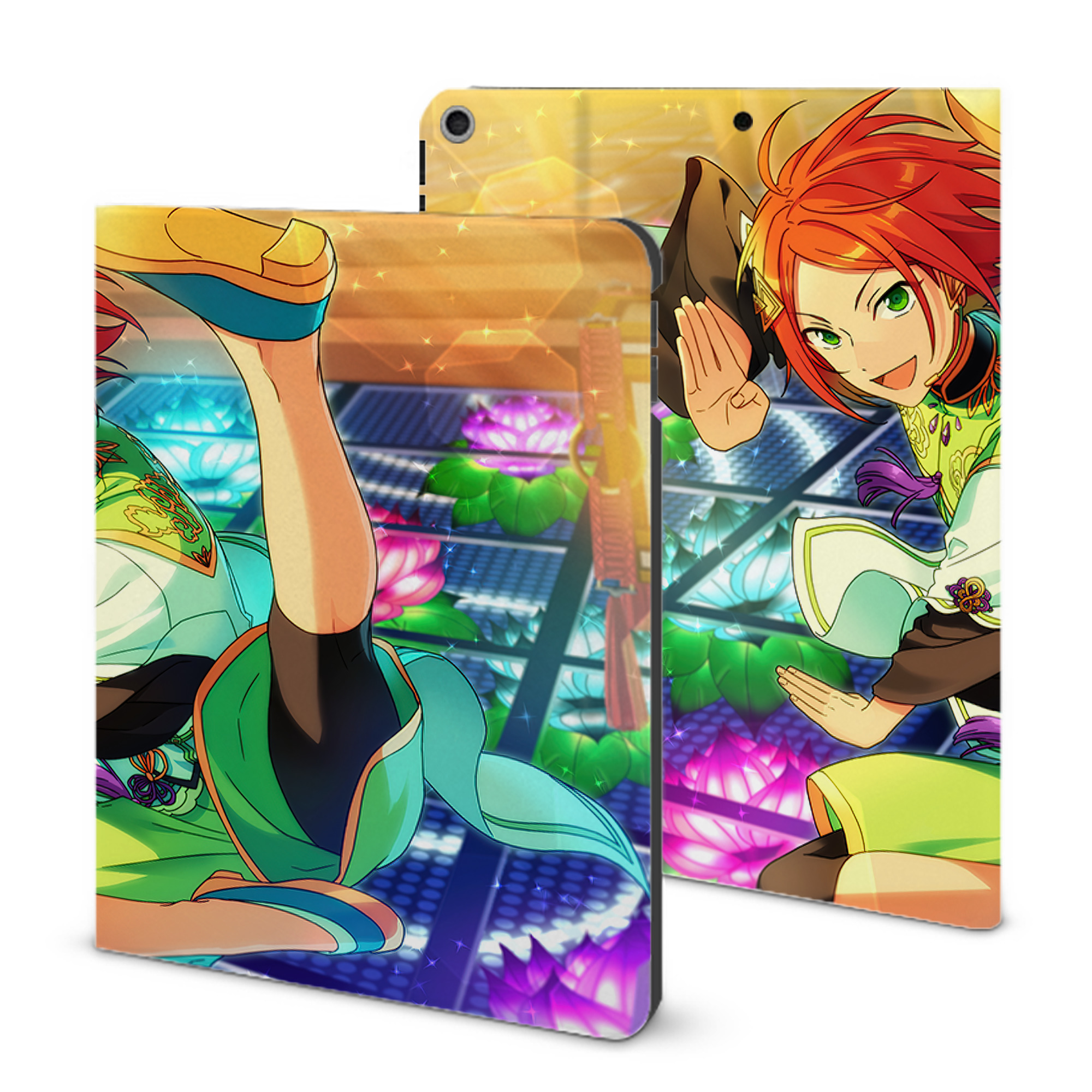 （画像用） あんさんぶるスターズ! Ensemble Stars IPad ケース ブック型 PUレザー TPU 耐衝撃 軽量 薄型 ペン収納なし 全面保護 IPad 各モデル対応